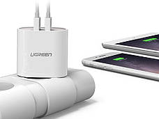 Зарядний пристрій (зарядка) для телефону UGREEN CD104 2 x USB 3.4 A Білий (CD104W), фото 5