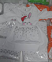 Детское карнавальное новогоднее теплое белое платье Снежинка ЗАЙКА для девочки 110см