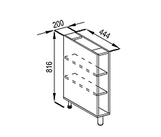 Кухня Адель Люкс нижняя секция Н 20 полки (Світ Меблів ТМ)