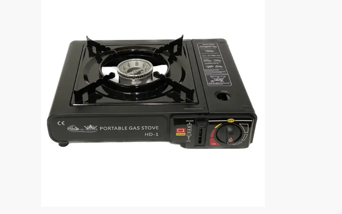 Портативна газова плита туристична з перехідником Portable Gas Stove, фото 1