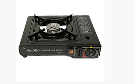 Портативна газова плита туристична з перехідником Portable Gas Stove