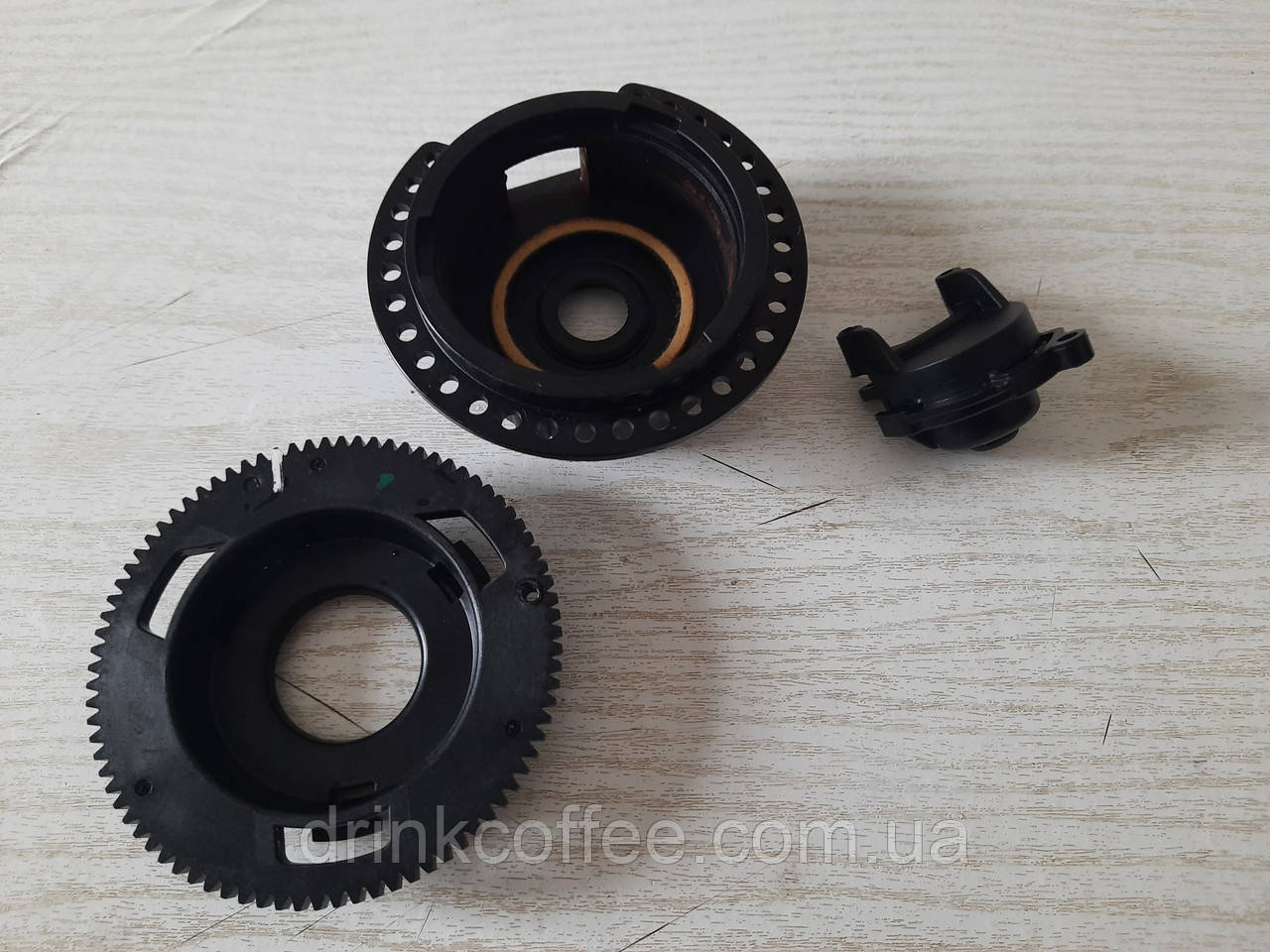 Основа + Верхній тримач жорнів горизонтальної кавомолки для кавоварки Saeco 5000 Incanto Black EP5310/10 б/у, фото 1