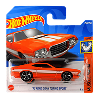 Машинка Базовая Hot Wheels '72 Ford Gran Torino Sport Muscle Mania 1:64 HCW29 Orange 1шт