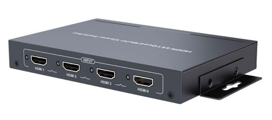 Перемикач HDMI 4 в 1 з функцією квадровання зображення Lenkeng LKV401MS