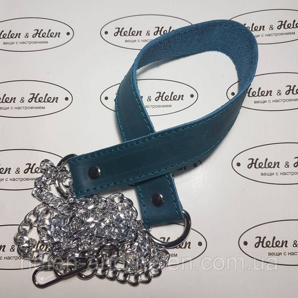 Ручка комбінована на ланцюзі. Колір "Морська хвиля"., фото 1