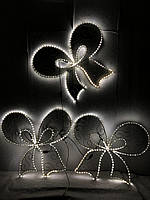 Новогодний декор Бантик LED гирлянда (Дюралайт) 80*70 см