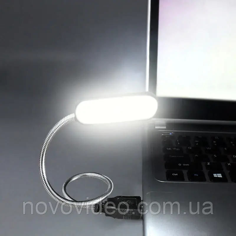 Лампа usb портативна на гнучкій ніжці, підсвітка для робочого столу