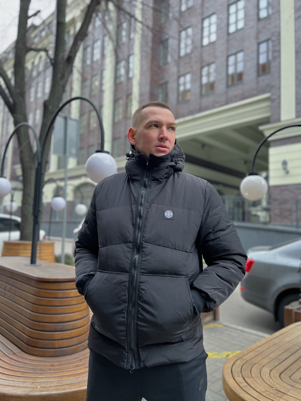 Пуховик чоловічий Stone Island Nylon Metal Down Jacket Black