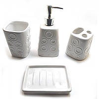 Набор для ванной комнаты Delizia керамический Белый (DN32095C)