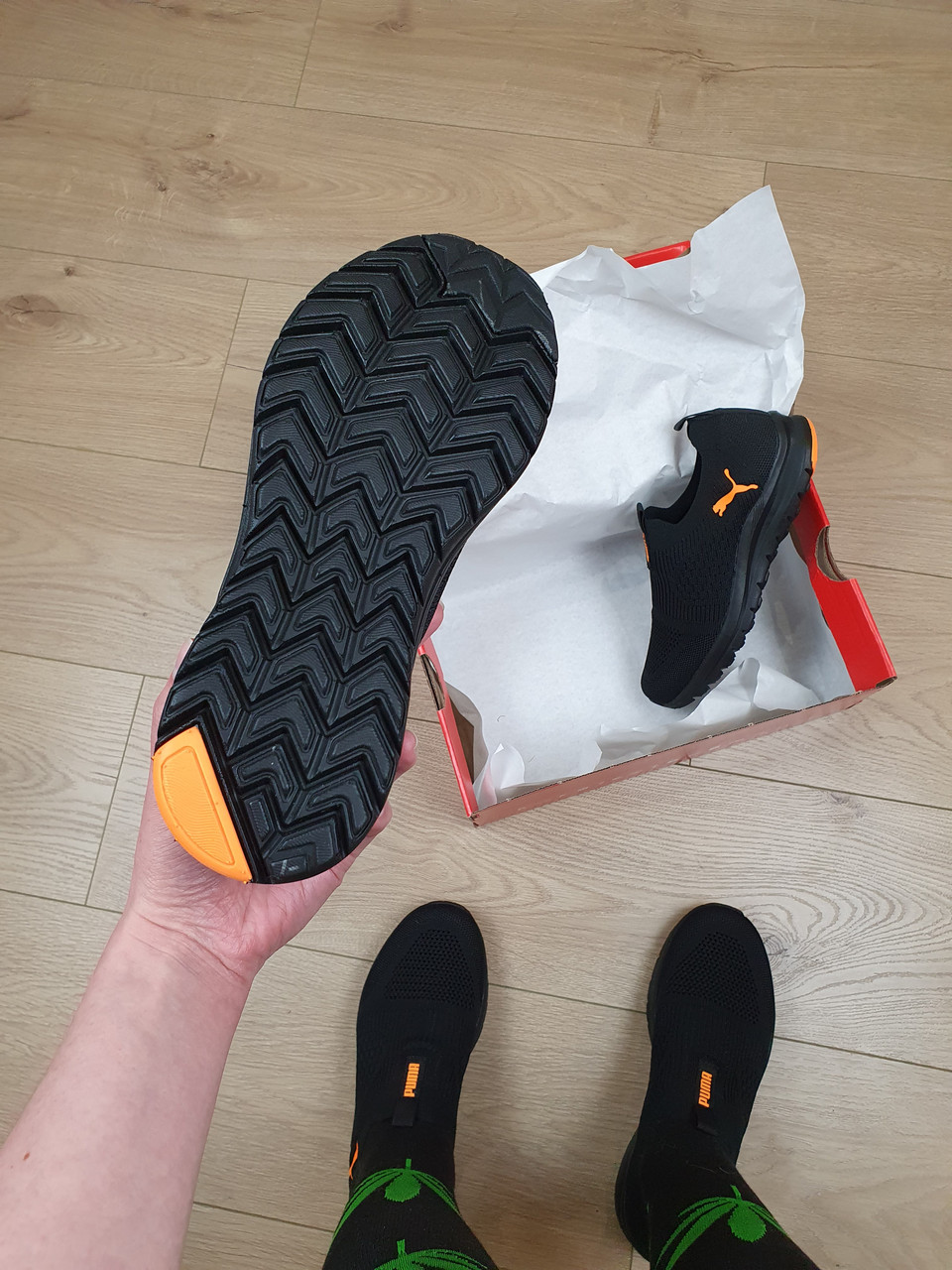 Puma black clearance orange