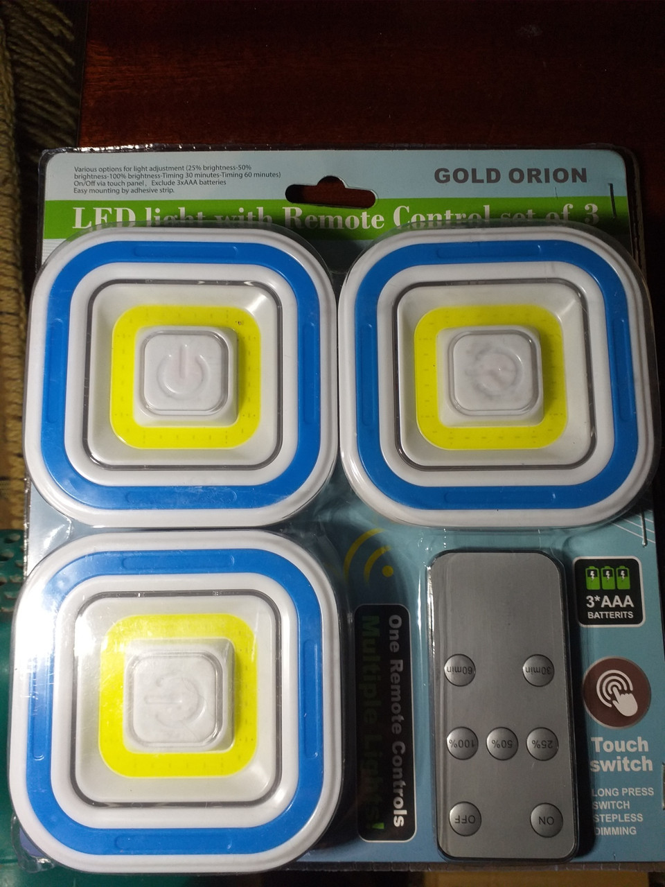 Комплект світильників із сенсором, пультом, таймером, LED light set, фото 1