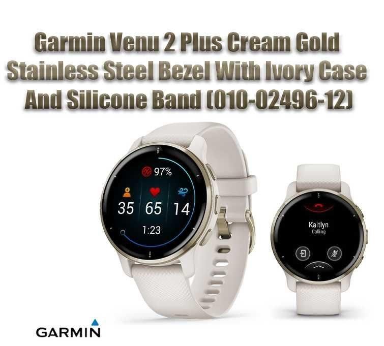 Смарт Часы Garmin Venu 2 Plus Cream Gold Stainless Steel Bezel Без ...