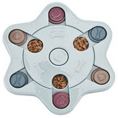 Миска для собак і котів Puzzle Eating інтерактивна розвивальна Квітка, Синій