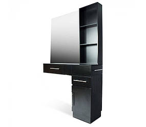 Робоче місце перукаря Aaron з дзеркалом тумбою та полицями перукарський столик VM711