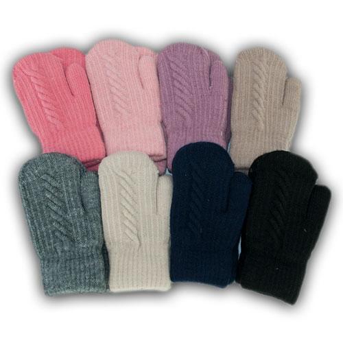 ОПТ Дитячі рукавиці утеплені (махра), р. 18 (від 12 років), (12 шт./набір), фото 1