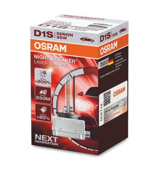 Лампа ксенонова Osram Night Breaker Laser D1S (+200%) 4350k (1шт), фото 1