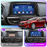 Штатна магнітола 9" Lesko для Mazda 6 III (GJ) 2012-2015 Top 4/64Gb 4G Android Мазда 1 шт., фото 4
