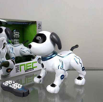 RC 0004 Робопіс собака на радіокеруванні, сенсор, акумулятор, танцює, музика, світло, коробка 29-27-17,5 см, фото 1