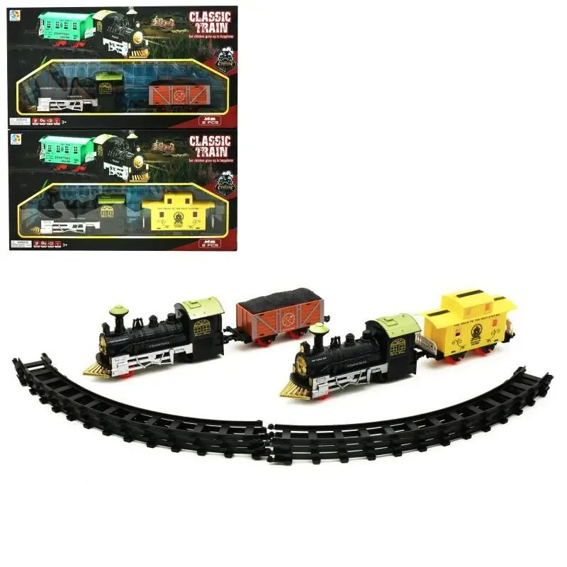 TL50-51-52 Залізниця 233 см, локомотив, вагон, музика, світло, на батарейках, коробка 41,5-22-6 см