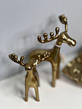 Декоративна статуетка Олень із металу в золоті, фото 5