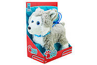 Собака PL8201 размером 22 см, веляет хвостом, звук, ходит, мягкая.