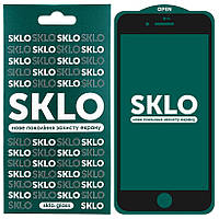 Защитное стекло SKLO 5D (full glue) для Apple iPhone 7 / 8 / SE (2020) (4.7") Захисне скло, Чорний, Загартоване скло, З рамкою, 2,5D, Повна