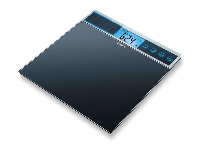 Скляні підлогові ваги з функцією голосових повідомлень GS 39 Beurer Німеччина, фото 1