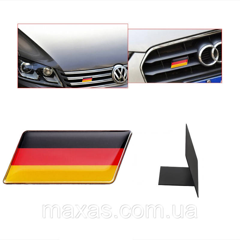Емблема прапор Німеччини на решітку (горизонтальний)