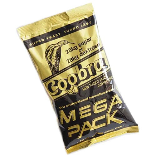 Турбо дріжджі Coobra Mega Pack на 100 л. 25 кг цукру. Швеція. Кобра Мега Пак., фото 1