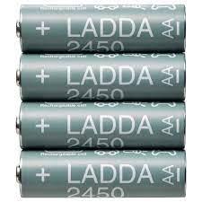 Акумулятори 4шт HR06 AA 1,2 В,2450 мАг, LADDA