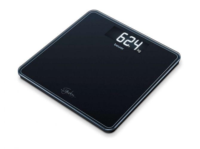 Підлогові електронні скляні ваги зі збільшеною максимальною вагою до 200 кг GS 400 BLACK Beurer Німеччина, фото 1
