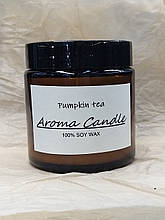 Соєва аромасвіча у скляному підсвічнику "Pumpkin tea" Гарбузовий чай 100 мл