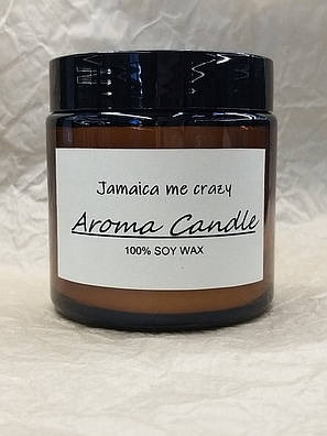 Соєва аромасвіча у скляному підсвічнику "Jamaica Me Crazy" Шалена Ямайка 100 мл, фото 1