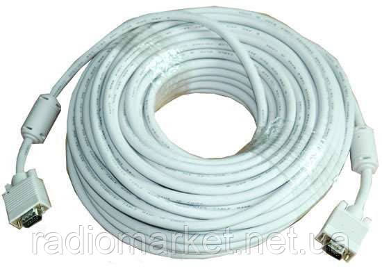 Шнур VGA шт.HDB15pin- шт.HDB15pin, 20 метрів, фото 1