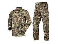 Военный тактический мужской костюм взрослый камуфляжный зсу комплект форма ACU китель и штаны (Мультикам) S L