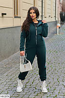Комбинезон женский спортивный теплый зимний для прогулок с штанами на флисе больших размеров 46-68 арт 2410