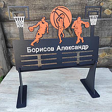 Тримач для медалей по баскетболу. Медальница на підставці баскетболу, Холдер для медалей