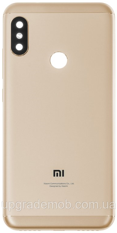 Задня кришка Xiaomi Mi A2 Lite /Redmi 6 Pro золота + скло камери