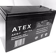 Акумуляторна батарея ATEX 12 В 7 А·год 70х47х100