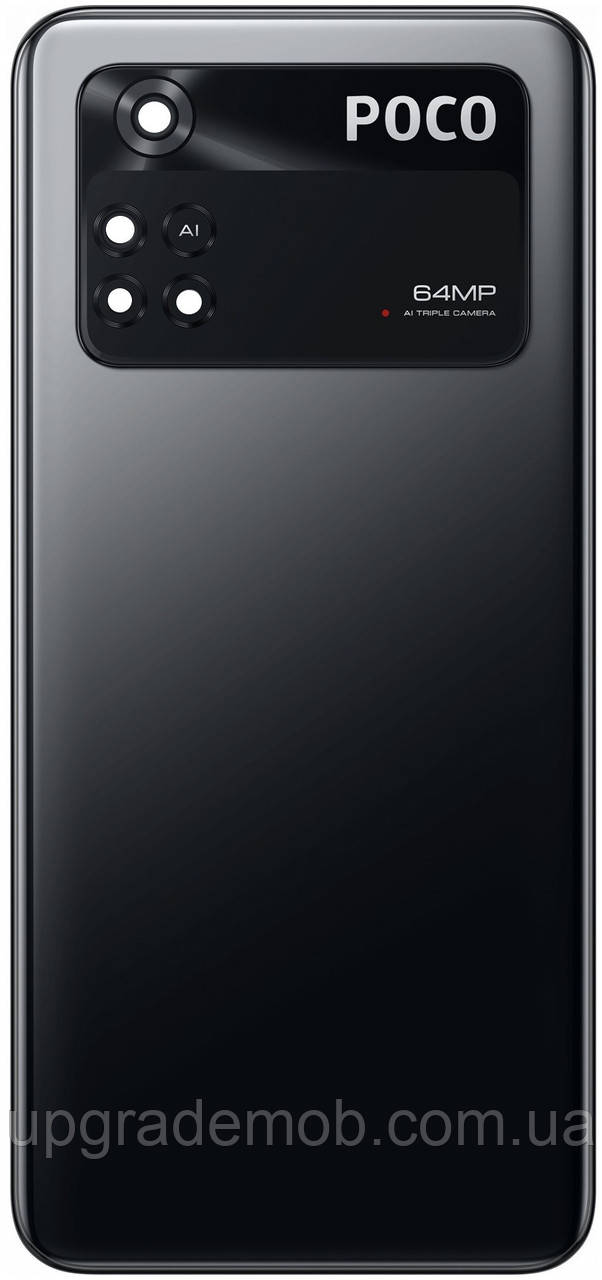 Задня кришка Xiaomi Poco M4 Pro 5G чорна Power Black оригінал + скло камери