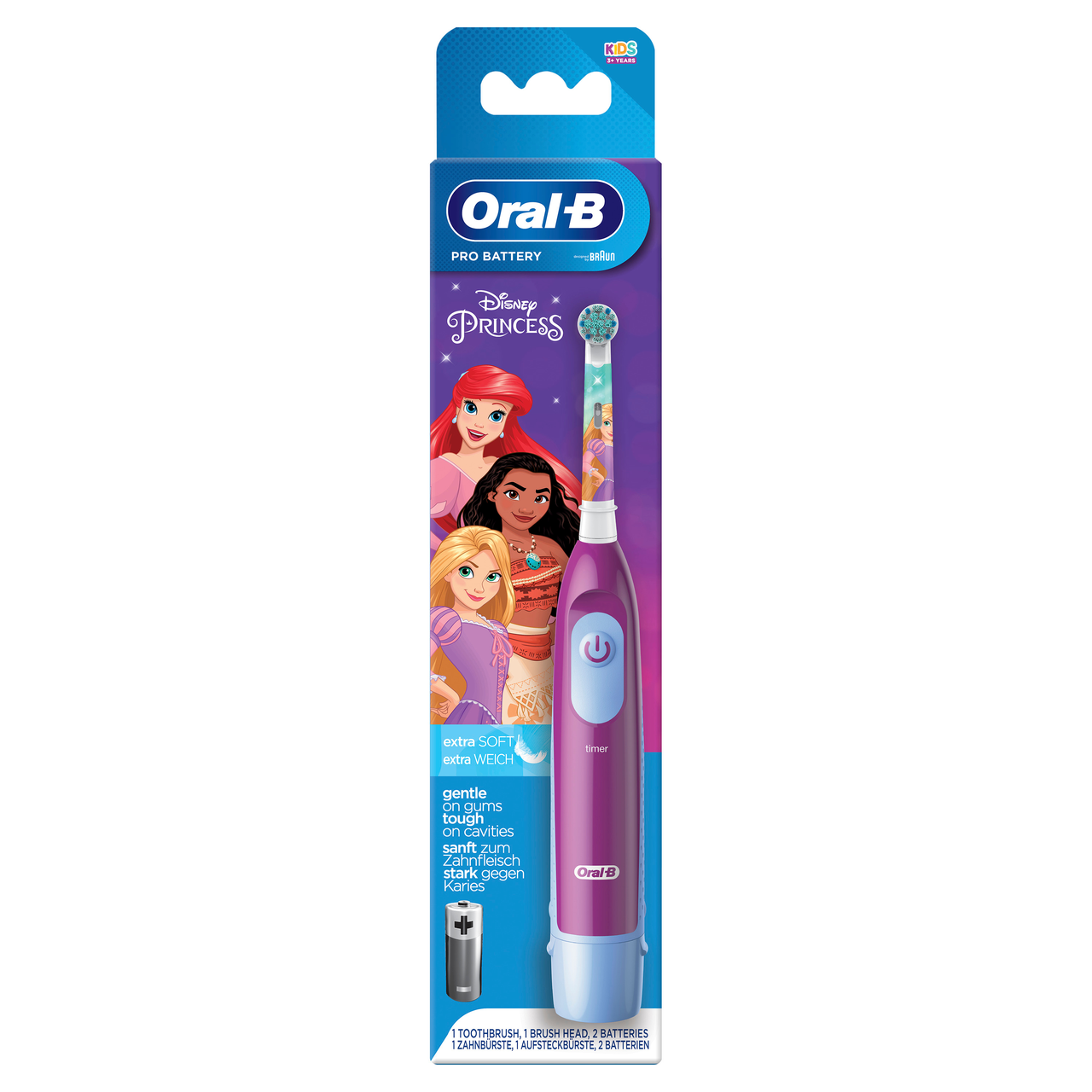 Oral-B Електрична зубна щітка дитяча DB4.510 Extra Soft (принцеси)