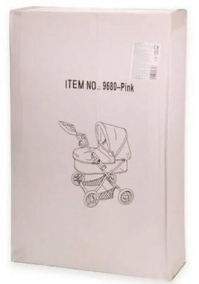 Коляска для кукол, демисезонная, Melogo,70*41*57 см, 9680-Pink, фото 2