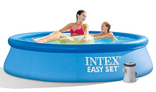 Надувний басейн Intex 28108 Easy Set Pool, 244*61см + насос-фільтр
