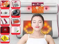 Масажна подушка для шиї, голови, плечей. Роликовий масажер з підігрівом, ароматизацією, масажер для тіла