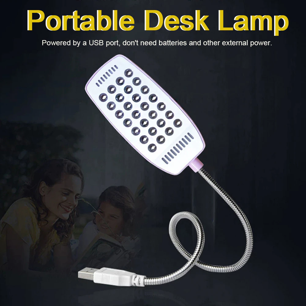 Ультраяскрава USB гнучка лампа світильник світлодіодна 28 LED ліхтар