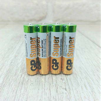 Батарейки GP Super Alkaline AAA LR03 1.5V упаковка 4 штуки