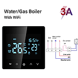 Розумний програмований сенсорний термостат AVATTO TUYA (3A) для газових котлів з WIFI управлінням, фото 3