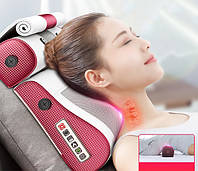Роликовая электрическая массажная подушка с подогревом, ароматизацией, массажер для шеи, головы, плеч
