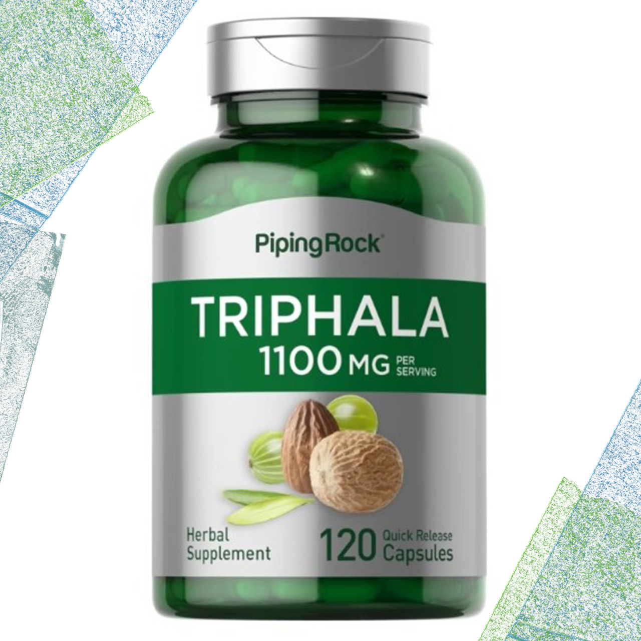 Травлення, нервова система Piping Rock Triphala Трифала 1100 мг на порцію 120 капсул, фото 1