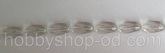 Бусина Овал кручений колір прозорий 10*19 мм, фото 1